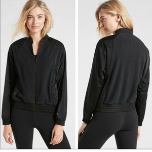 Athleta Zion Microfleece Full Zip Jacket Black